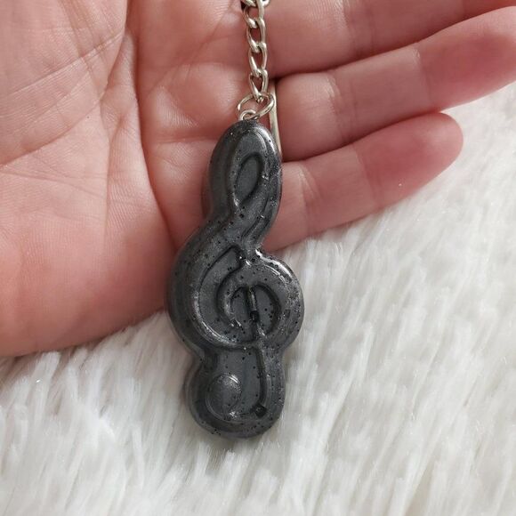 Music Note Keychain, Bookbag Charm - Picture 2 of 13